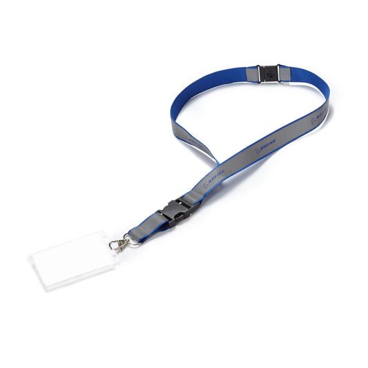 Boeing Reflective Strap Lanyard - Blue