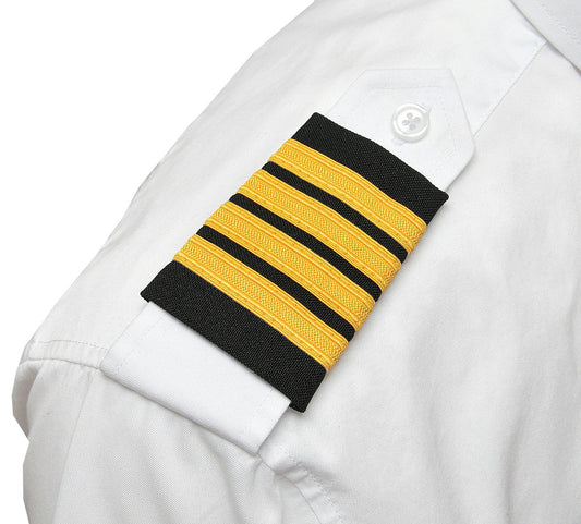 AEROPhoenix Professional Pilot Epaulets - 4 Gold Bar - Captain