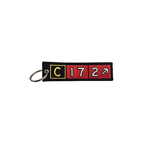 Cessna 172 Embroidered Keychain