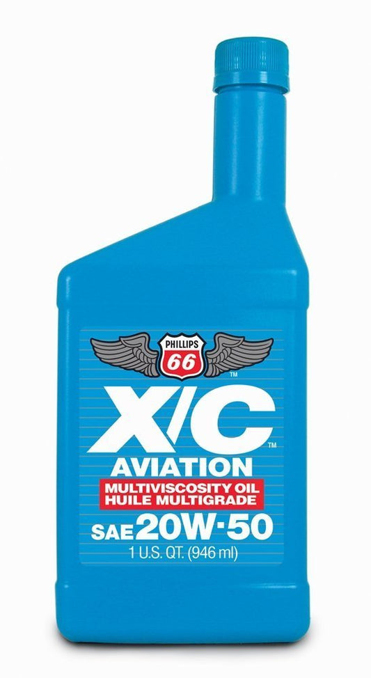 Phillips 66 X/C 20W-50 Multiviscosity Aircraft Engine Oil - Quart