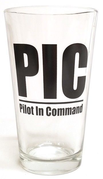 PIC Pilot in Command Pilsner Glass - 16oz