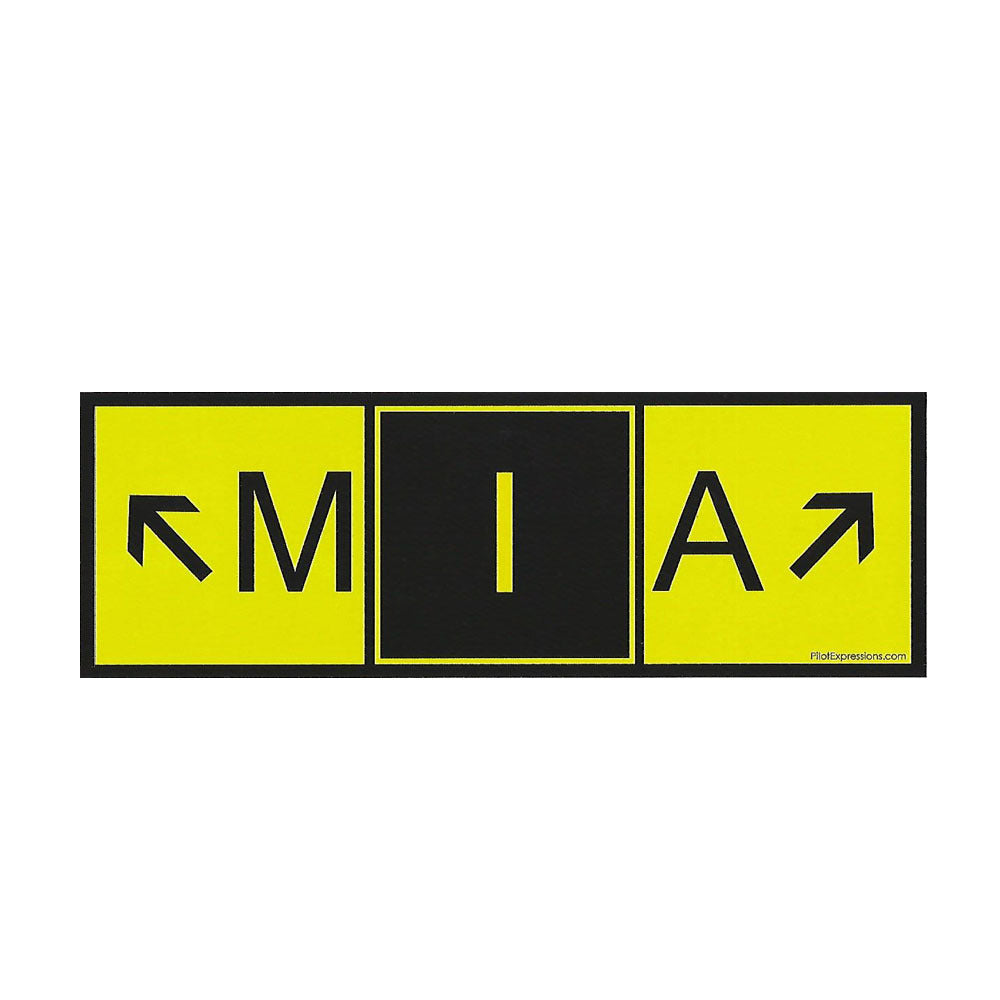 Miami (MIA) Taxiway Sign Sticker