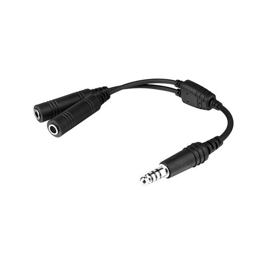 Crystal Mic GA to Helicopter Headset Adaptor