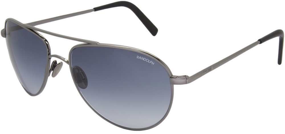 Randolph Hawk - 57 mm - Dark Ruthenium Skull Frames - SkyForce Air Slate Non-Polarized Lenses