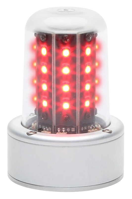 LED Beacon Red, 28V (5HoleAdapt, Flying Leads, Lower) 01-0771080-14