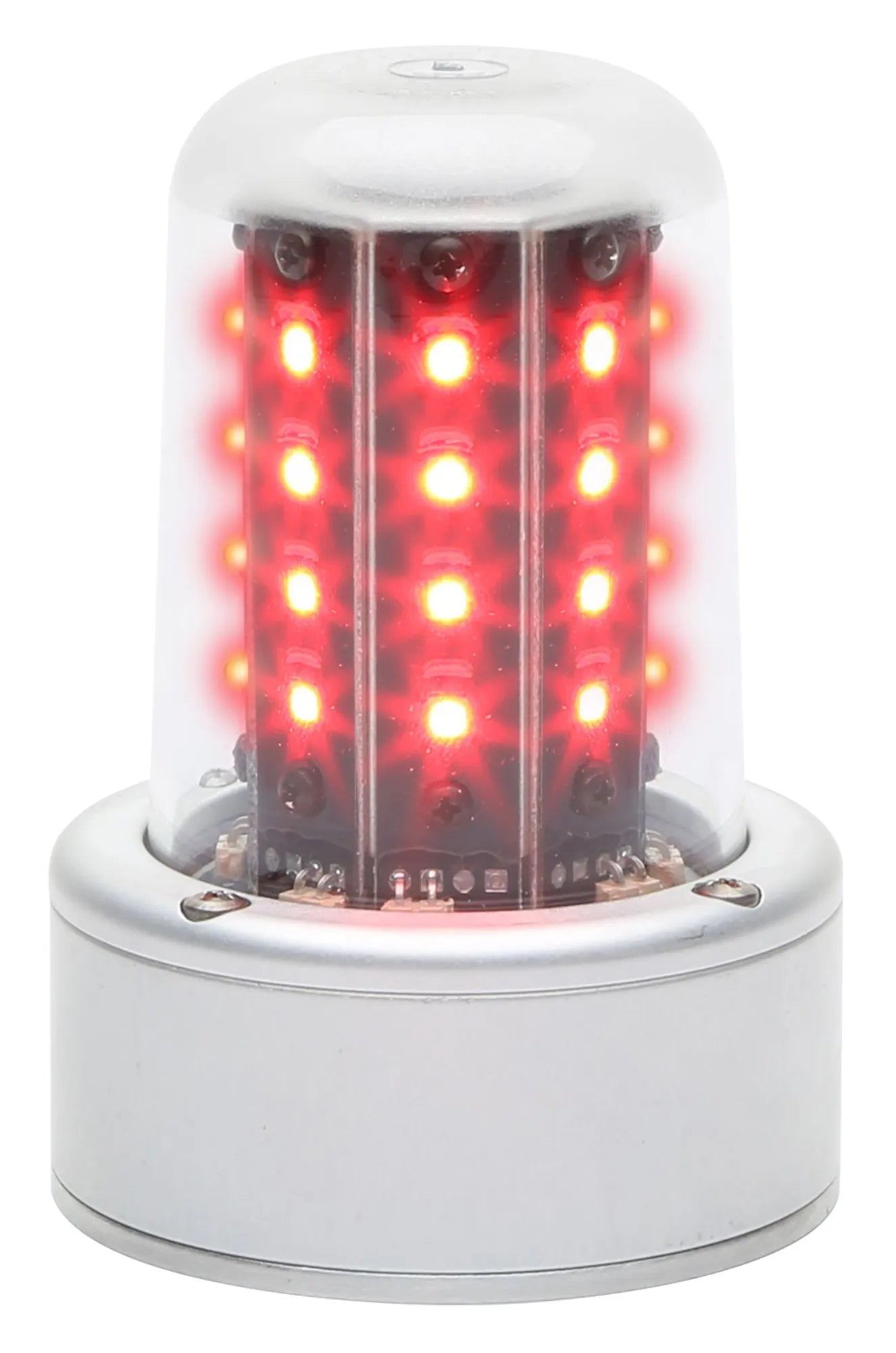 Whelen LED Beacon Red, 28V (5HoleAdapt,FlyingLeads) 01-0771080-04