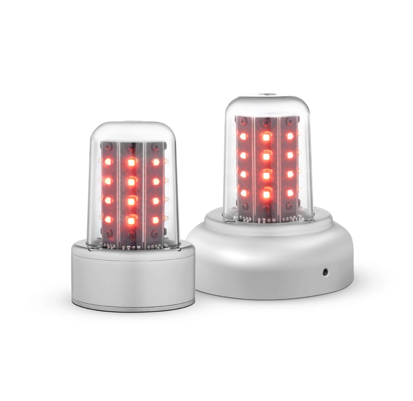 Whelen LED Beacon Red, 28V (3.75""Adapt, FlyingLeads, Lower) 01-0771080-15