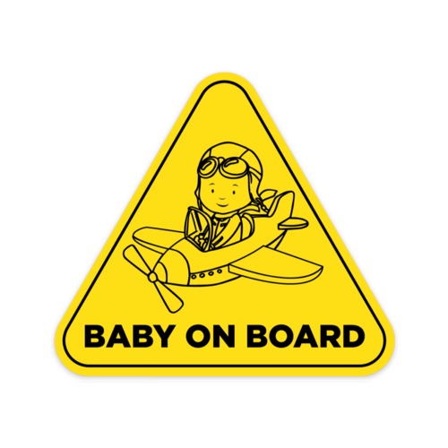 Baby on Board Airplane Sticker