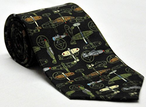 Aero Phoenix Black WWII Fighter Plane Tie