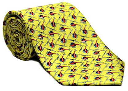 Aero Phoenix Helicopter 100% Silk Tie
