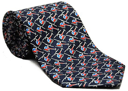 Aero Phoenix Helicopter 100% Silk Tie