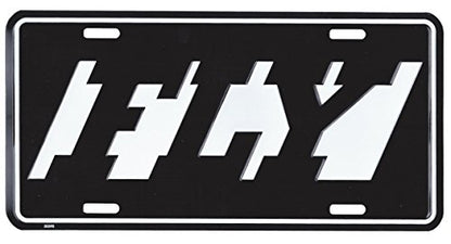 FLY License Plate - Metal - Black & White