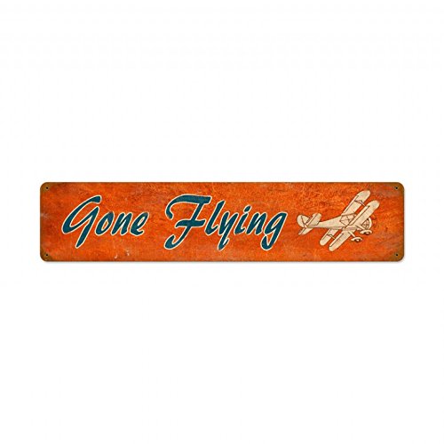 Vintage Metal Sign - Gone Flying