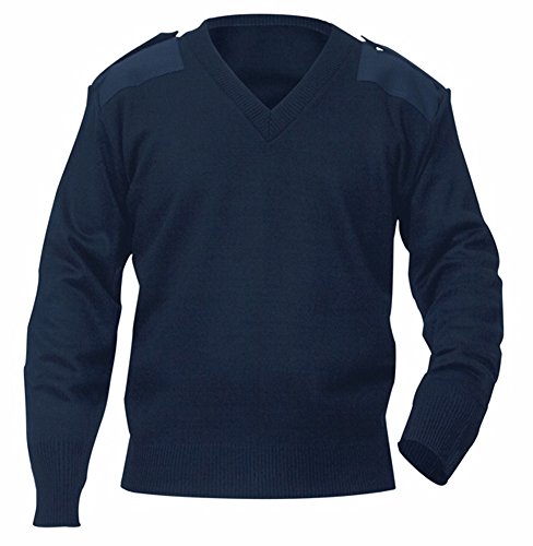 AEROPhoenix V-Neck Jersey Style Crew Sweater - Navy