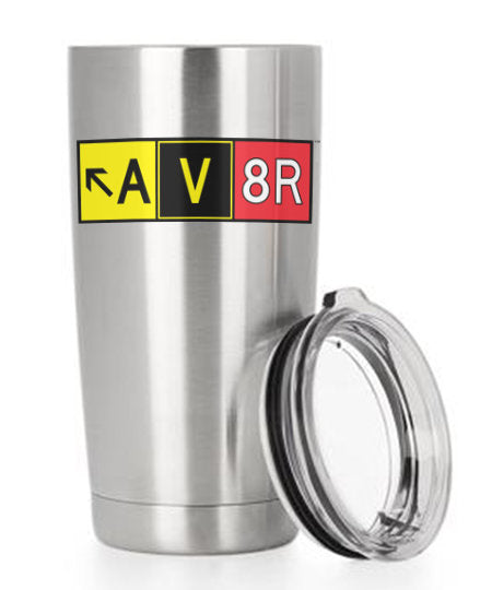 AV8R Taxiway Sign Tumbler - 20oz Stainless Steel