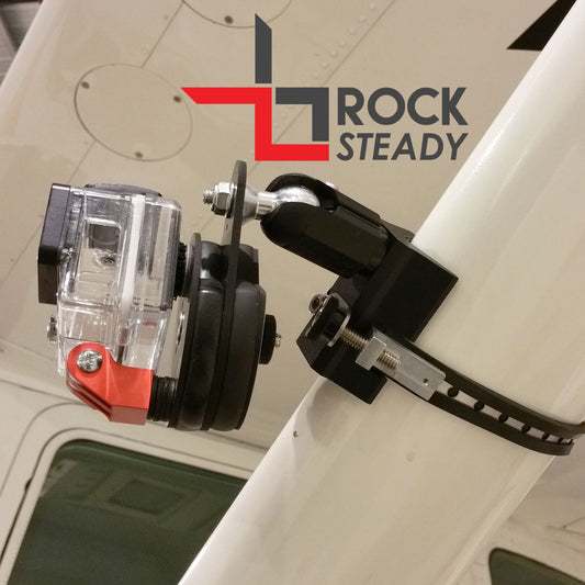 Flight Flix GoPro & VIRB X/XE Rock Steady VibeX Mount - Strut Base w/ Metal Strap Kit