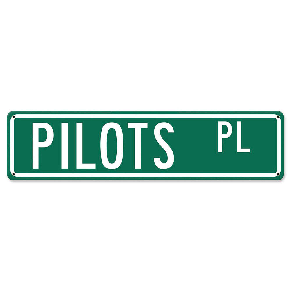 Pilots Place Metal Street Sign