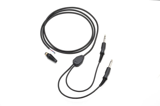 Pilot Communications - Mono Replacement Headset Comm-cord Cable (Chrome Plugs)
