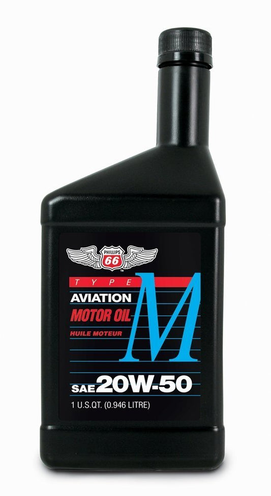 Phillips 66 Type M 20W-50 Multiviscosity Aircraft Engine Oil - Quart