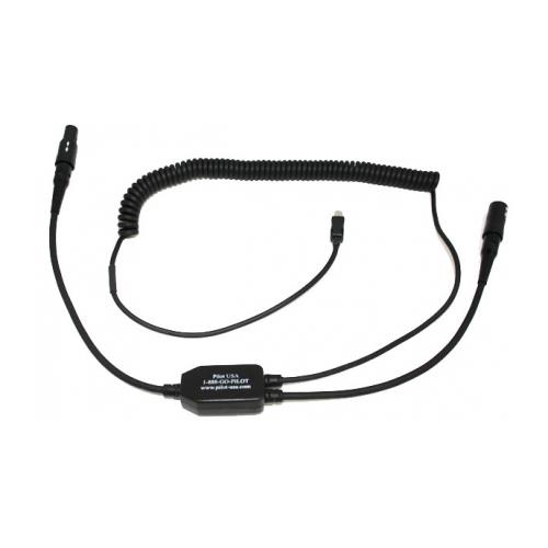 Pilot Communications - GoPro Hero3, 3+, and 4 Recorder Adapter For Bose Panel Mount (6 pin) Headset
