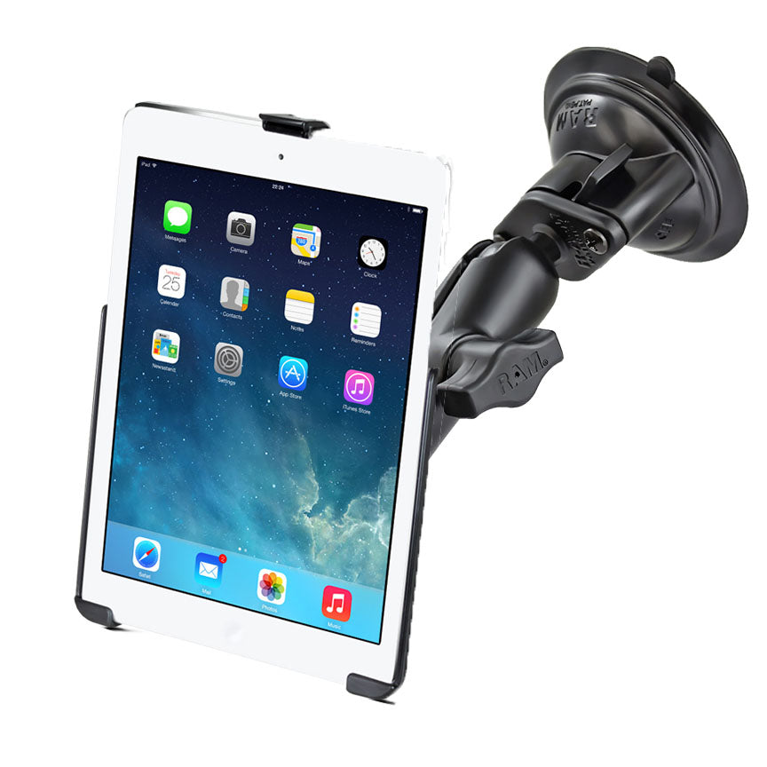 RAM Suction Cup Mount with EZ-Rollâ€™r Cradle for iPad Air 1-2 & iPad Pro 9.7
