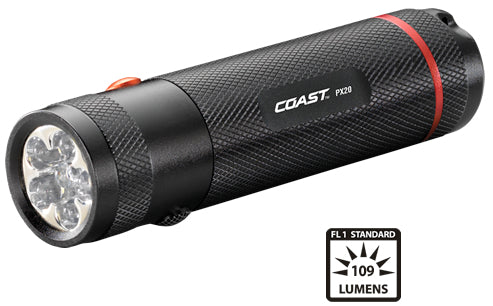 Coast PX20 Dual Flashlight - 2 Color - Red & White
