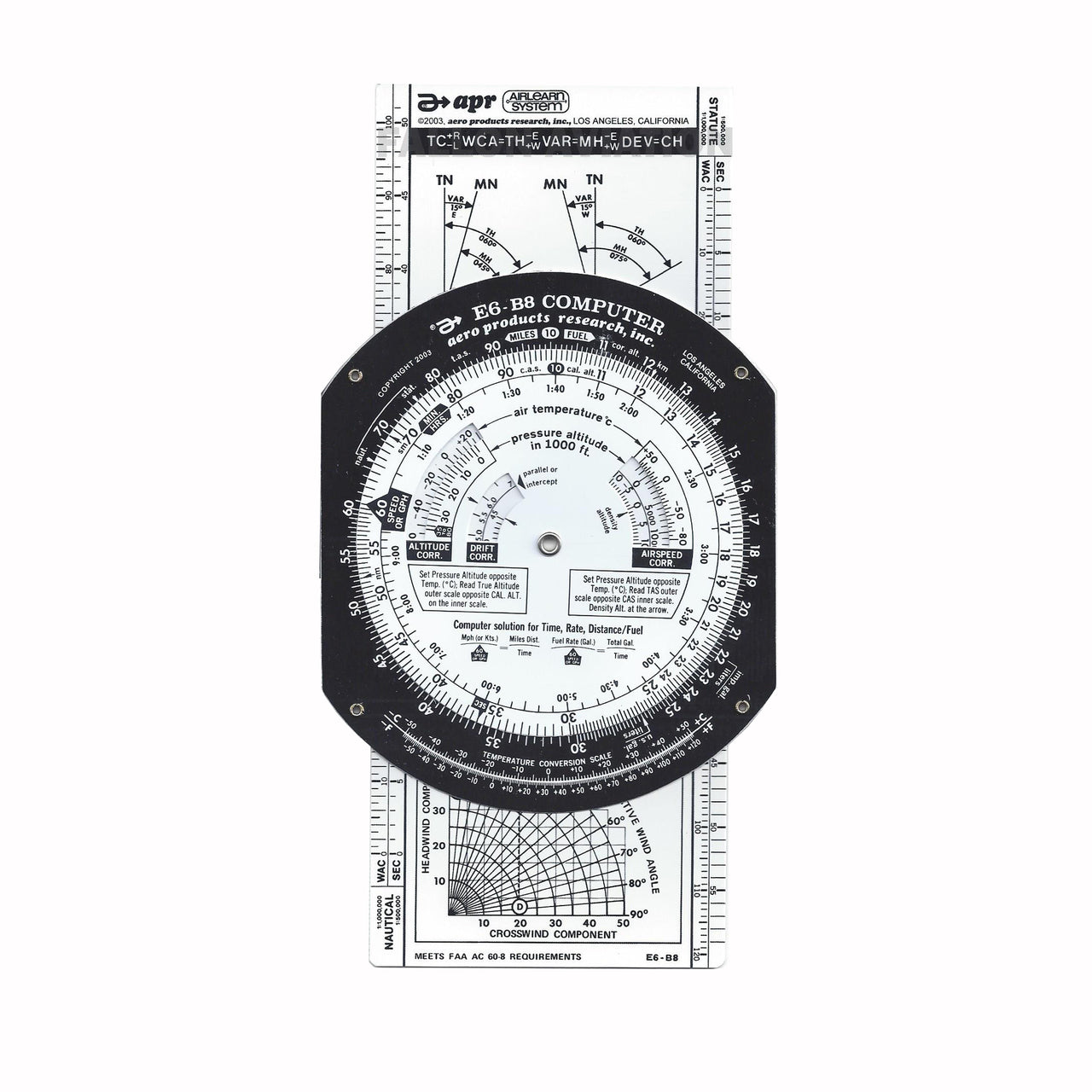 Student Series E6-B8 Pilot Wind Triangle & T/S/D Navigation Computer