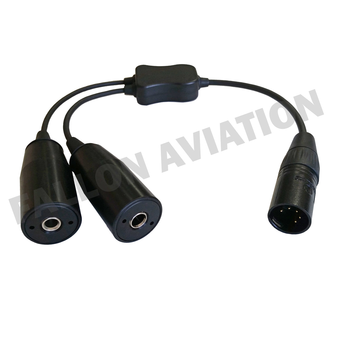 GA (Dual Plug) to Airbus XLR Pilot Headset Adapter