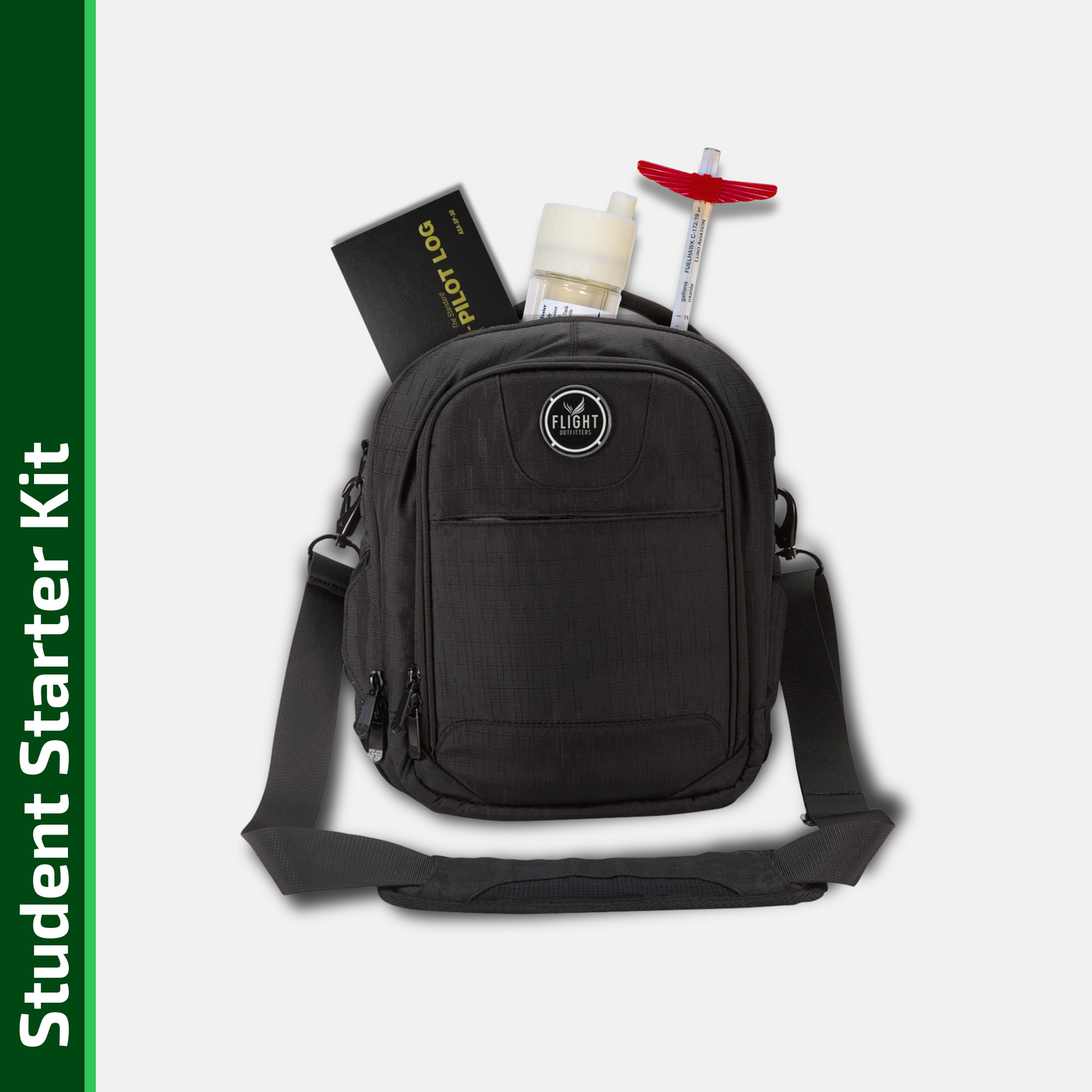 Student Pilot Starter Pack – Flight Bag, Logbook, Fuel Tools & More