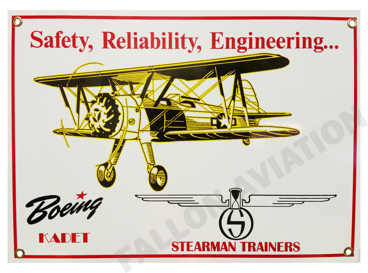 Boeing Stearman Vintage Metal Sign