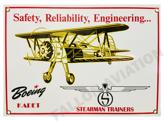 Boeing Stearman Vintage Metal Sign