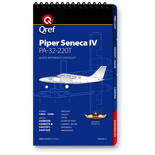 Quick Reference Media Piper Seneca IV Qref Book