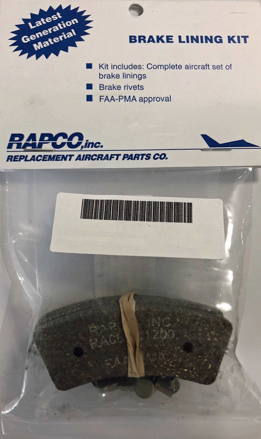 Rapco 4 Pack Brake Lining Kit