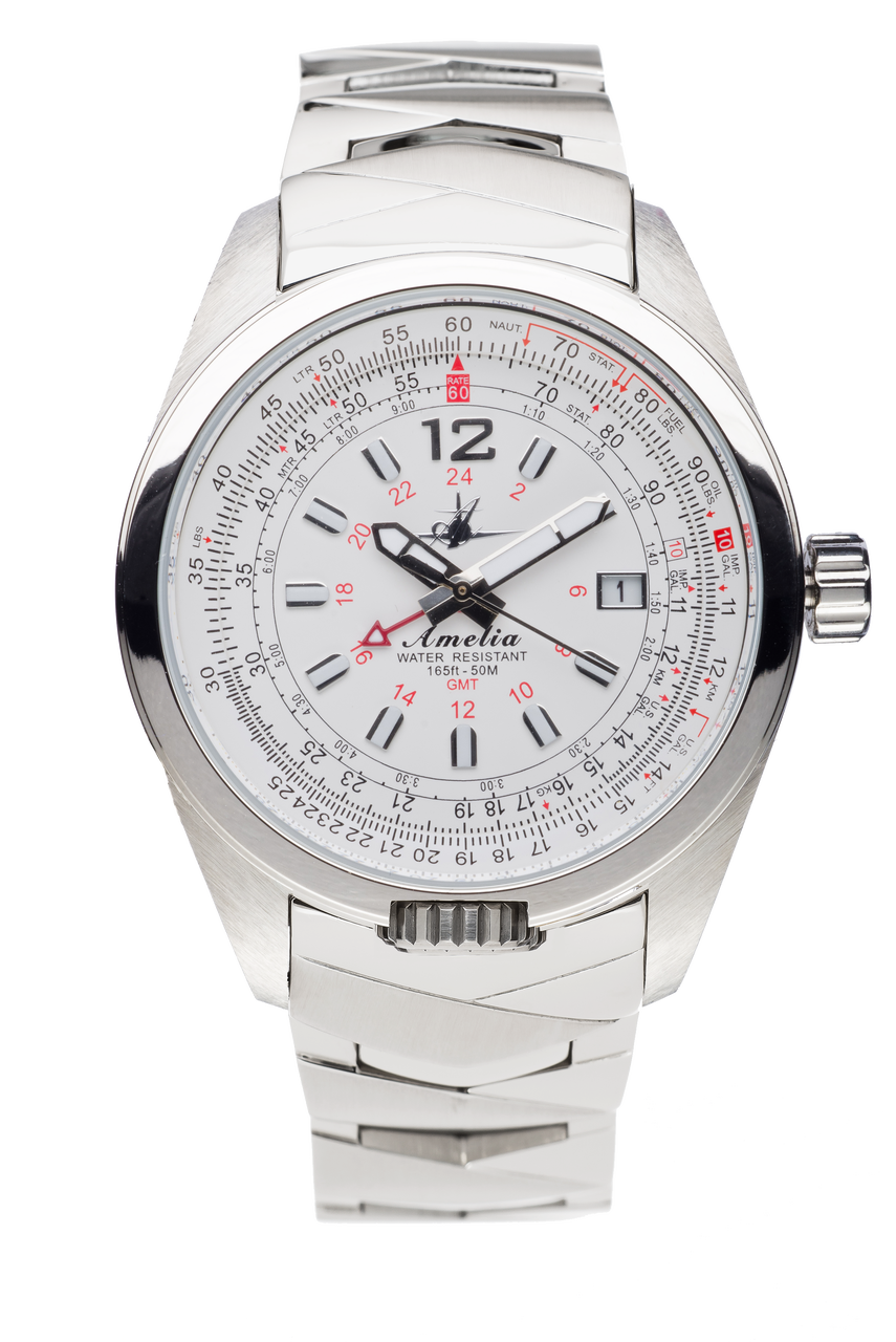 Abingdon Watch - Amelia in Cloud White with Stainless Steel Band