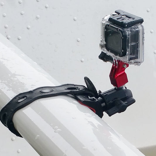Flight Flix GoPro & Garmin VIRB X/XE Rock Steady Mount - Strut Base w/ Rubber Strap Kit