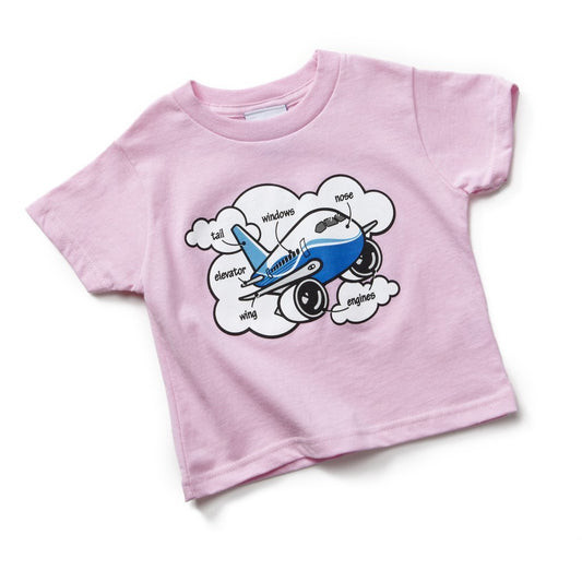 Boeing Airplane Parts Toddler T-Shirt - Pink