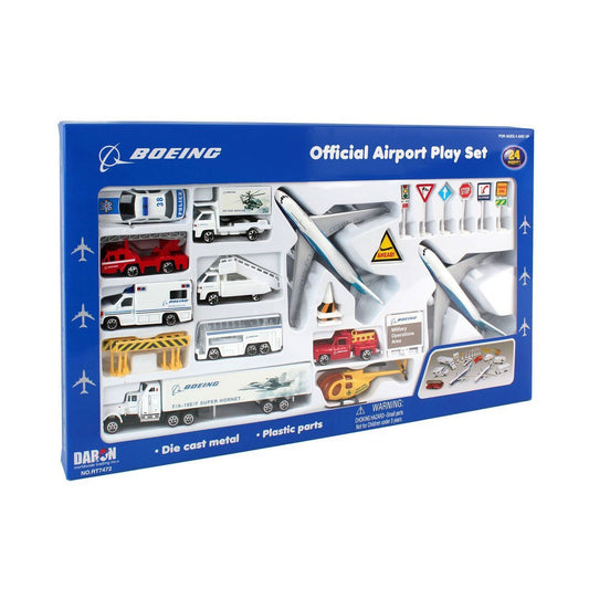 Boeing Commercial Airport Play Set - 24 pcs