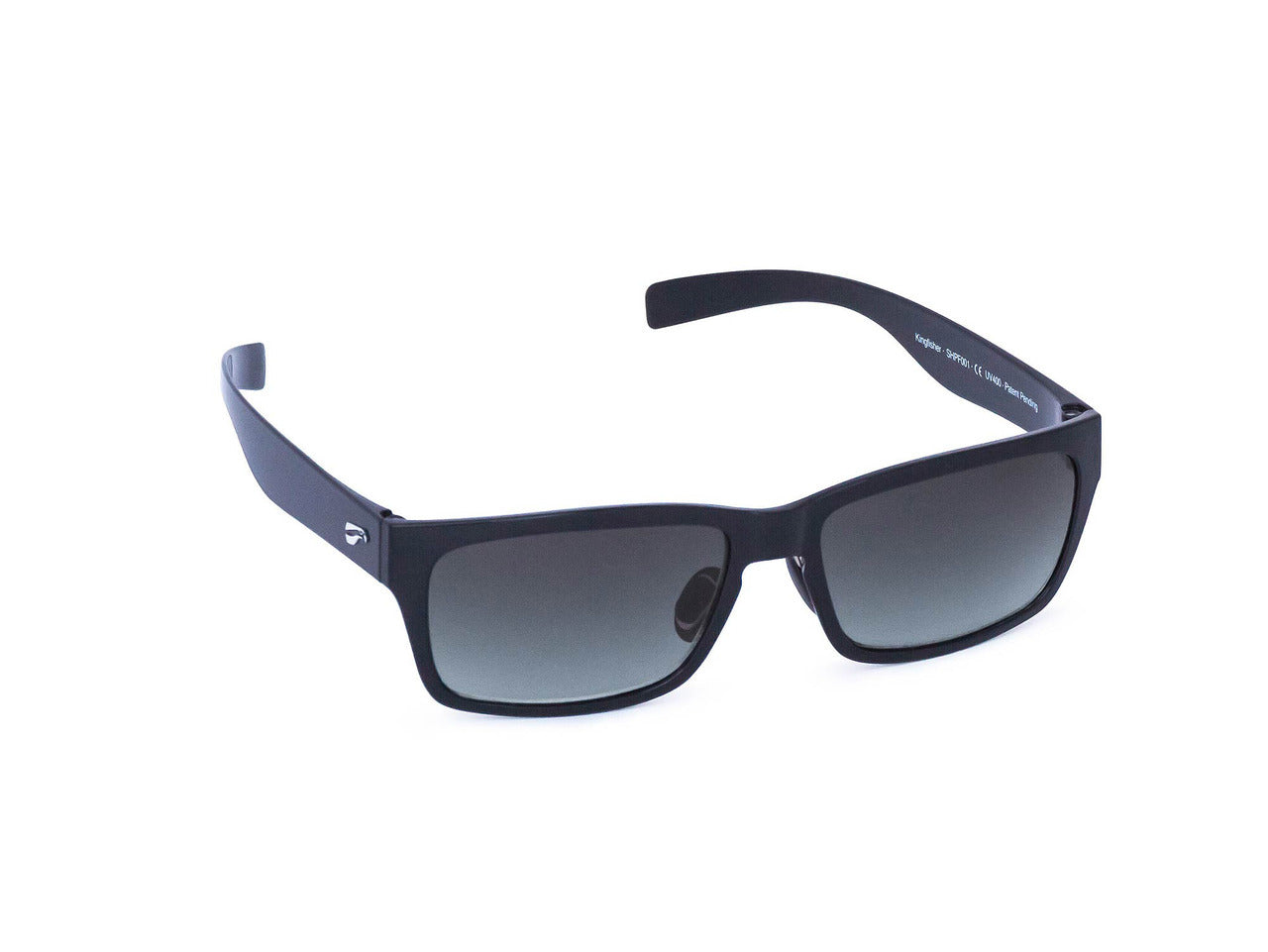 Flying Eyes "Kingfisher" Sunglasses - Glossy Black - Gradient Gray Tint
