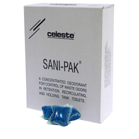 Celeste Sani-Pak Powder Toilet Deodorant - Box (100ct) - 6gm or 8gm