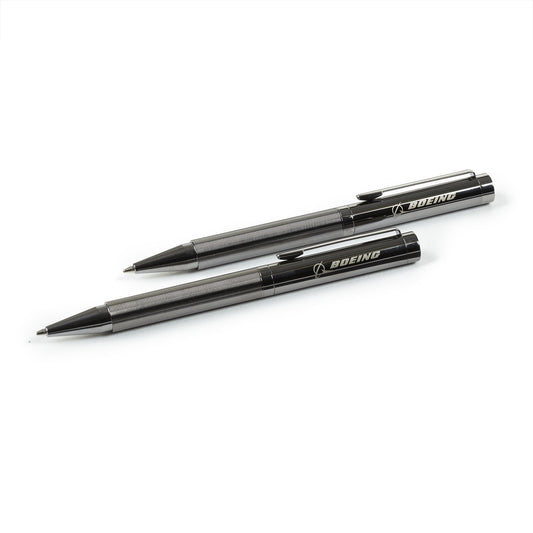Boeing Textured Gunmetal Pen/Pencil Set