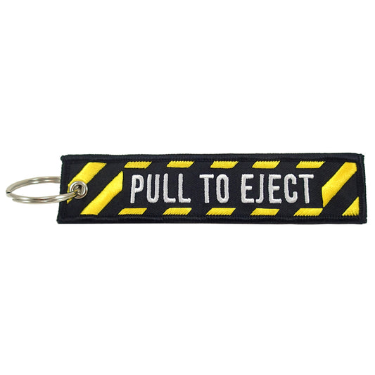 Embroidered Pull to Eject Keychain