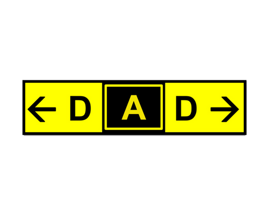 Dad Taxiway Airport Sign - Sticker