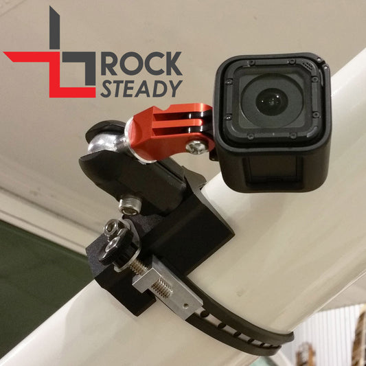 Flight Flix GoPro & Garmin VIRB X/XE Rock Steady Mount - Strut Base w/ Metal Strap Kit