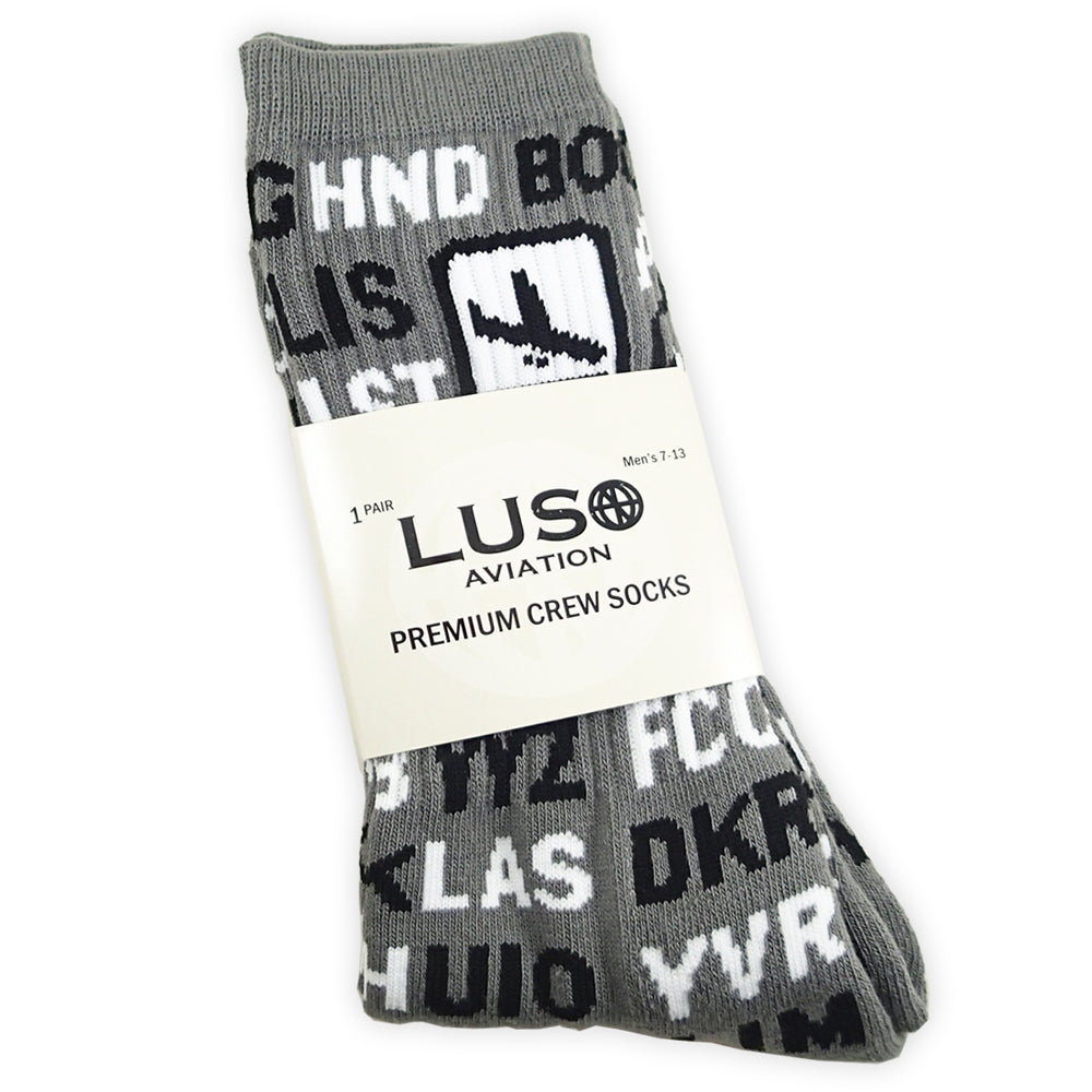 Luso Aviation - Premium Crew Socks - International Airport Codes