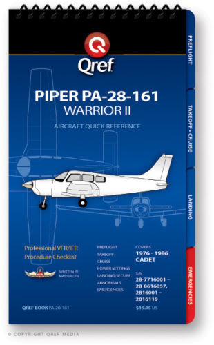 Quick Reference Media Piper Warrior II PA-28-161 Qref Book
